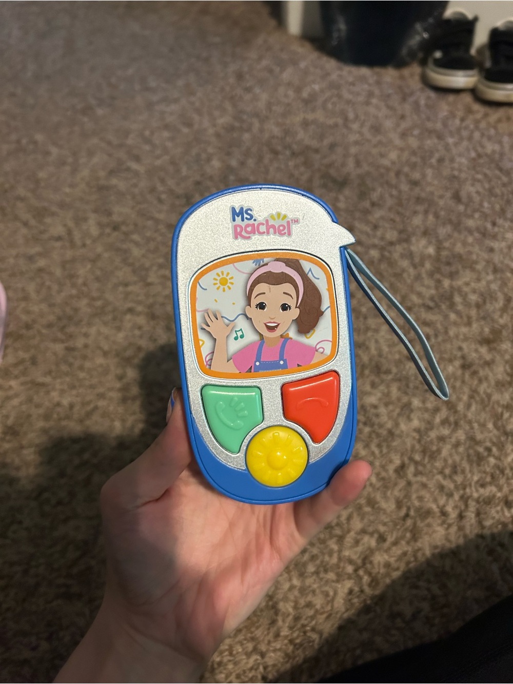 Ms.Rachel Blue Musical Play Phone with Red, Green & Yellow Buttons